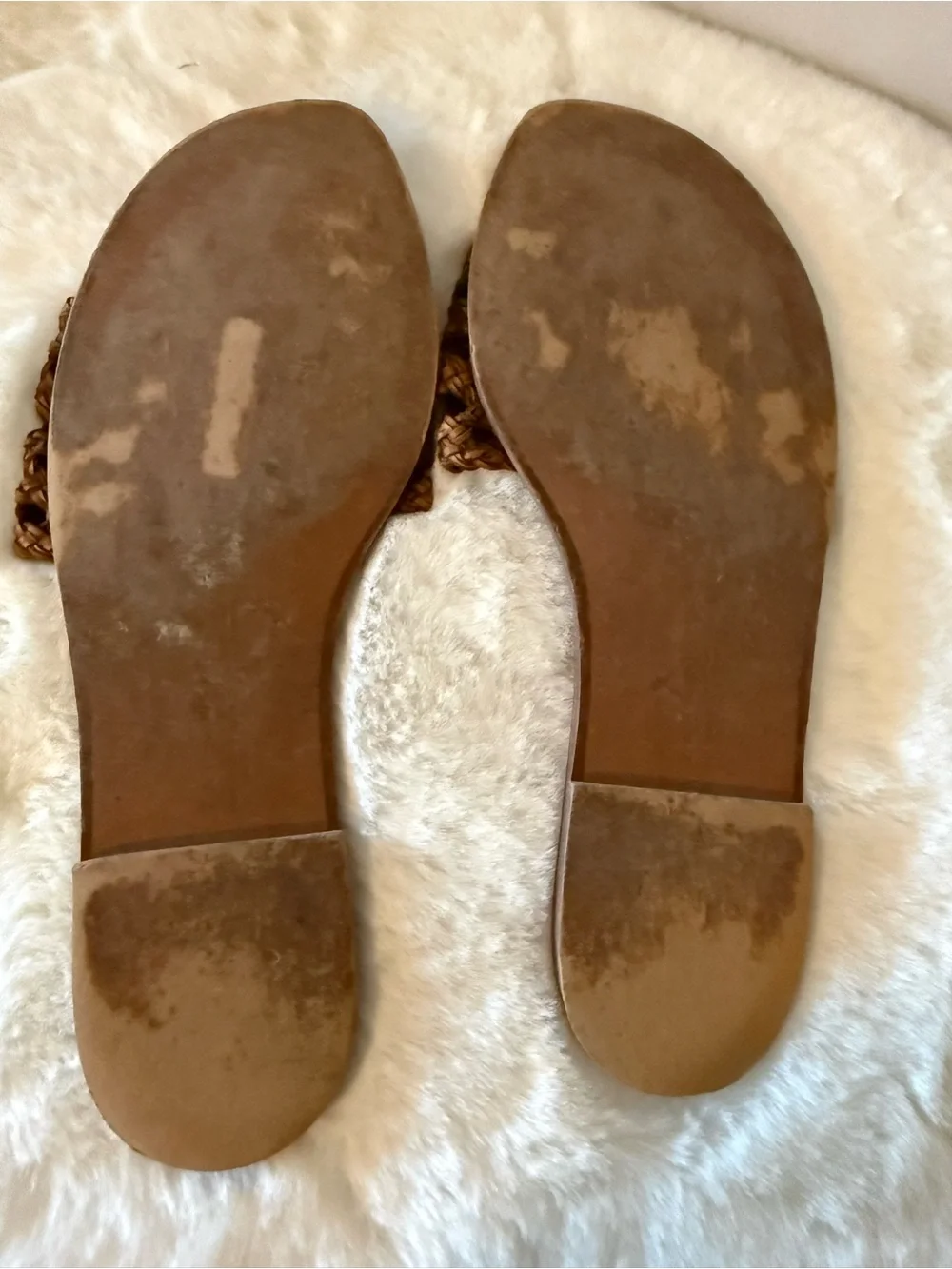 Zara Tan Braided Leather Slide Sandals - Picture 3 of 4
